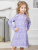 Платье "Зимний узор" - Размер 98 - Цвет фиолетовый - Картинка #2